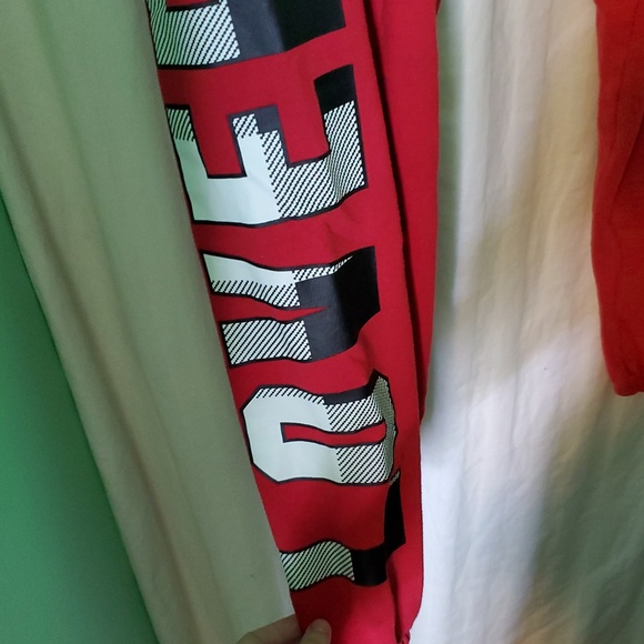 Red Sweatpants with Bold Lettering - Picture 5 of 9